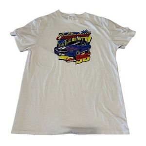 Mens California Custom Motors 96 Graphic T Shirt White Size L